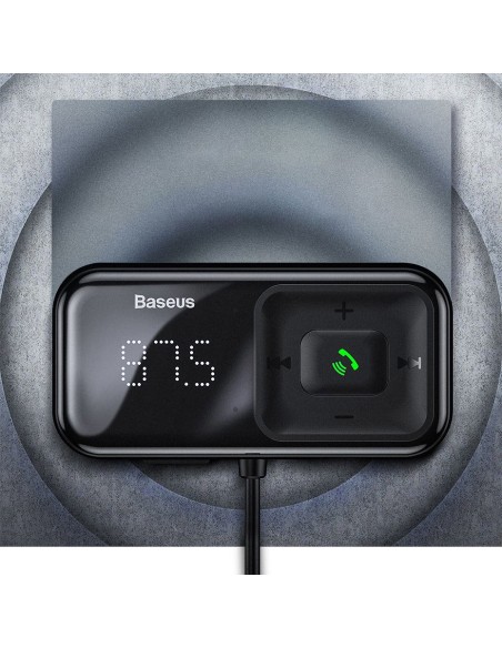 FM siųstuvas S-16 Bluetooth USB automobilinis įkroviklis AUX MP3 TF micro SD juodas FM siųstuvas S-16 Bluetooth USB automobilinis įkroviklis AUX MP3 TF micro SD juodas
