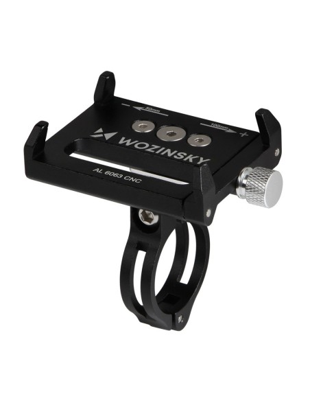 Motociklo vairo telefono laikiklis juodas