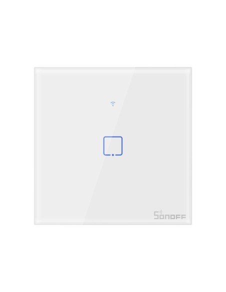 Touch Light Switch WiFi mygtuko jungiklis baltas T0EU1C-TX Touch Light Switch WiFi mygtuko jungiklis baltas T0EU1C-TX