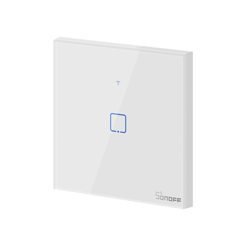 Touch Light Switch WiFi mygtuko jungiklis baltas T0EU1C-TX