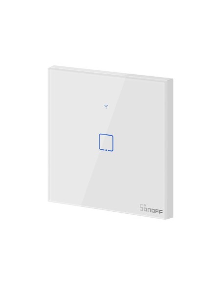 Touch Light Switch WiFi mygtuko jungiklis baltas T0EU1C-TX Touch Light Switch WiFi mygtuko jungiklis baltas T0EU1C-TX