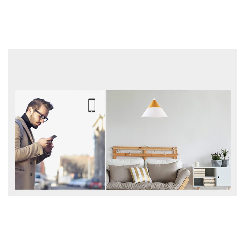 Touch Light Switch WiFi mygtuko jungiklis baltas T0EU1C-TX