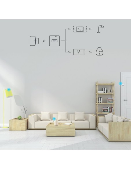 ZigBee belaidis langų durų atidarymo jutiklis baltas SNZB-04 ZigBee belaidis langų durų atidarymo jutiklis baltas SNZB-04