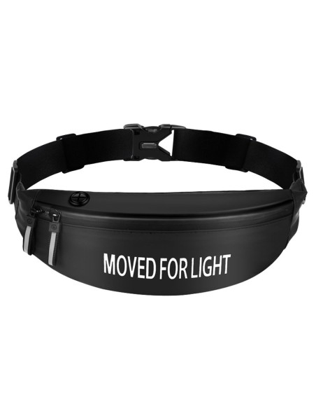 Neperšlampamas bėgimo diržo juosmens krepšys telefono dėklui, atspindintis juodos spalvos