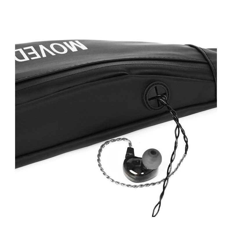 Neperšlampamas bėgimo diržo juosmens krepšys telefono dėklui, atspindintis juodos spalvos