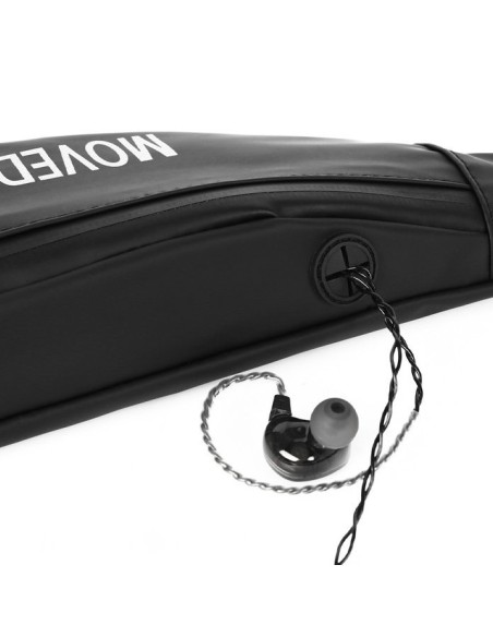 Neperšlampamas bėgimo diržo juosmens krepšys telefono dėklui, atspindintis juodos spalvos