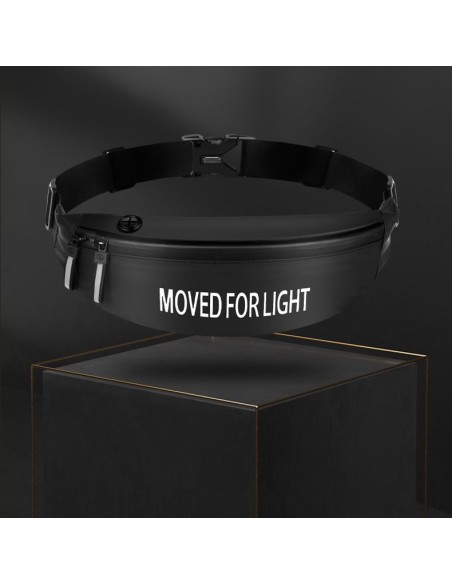 Neperšlampamas bėgimo diržo juosmens krepšys telefono dėklui, atspindintis juodos spalvos