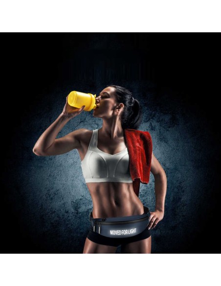 Neperšlampamas bėgimo diržo juosmens krepšys telefono dėklui, atspindintis juodos spalvos