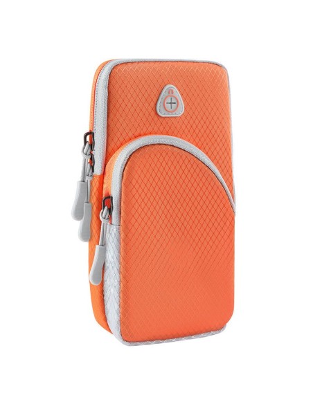 Rankovė bėgimui sportinio telefono dėklas oranžinis