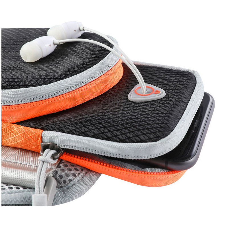 Rankovė bėgimui sportinio telefono dėklas oranžinis