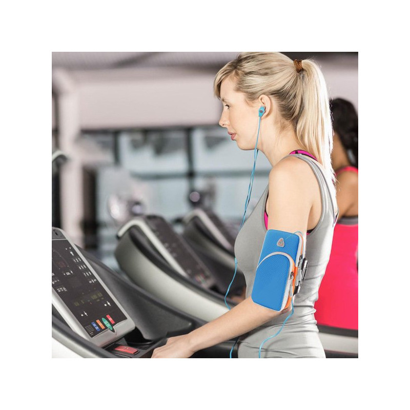 Rankovė bėgimui sportinio telefono dėklas oranžinis