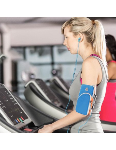 Rankovė bėgimui sportinio telefono dėklas oranžinis