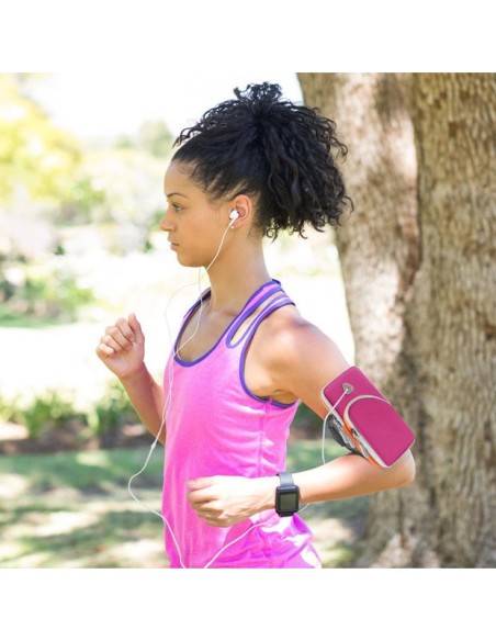 Rankovė bėgimui sportinio telefono dėklas oranžinis