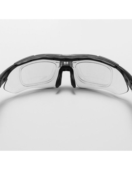 Poliarizuoti dviratininkų akiniai nuo saulės su lęšių rinkiniu + juodas receptinis dangtelis