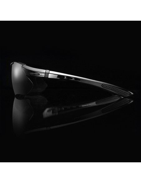 Poliarizuoti dviratininkų akiniai nuo saulės su lęšių rinkiniu + juodas receptinis dangtelis