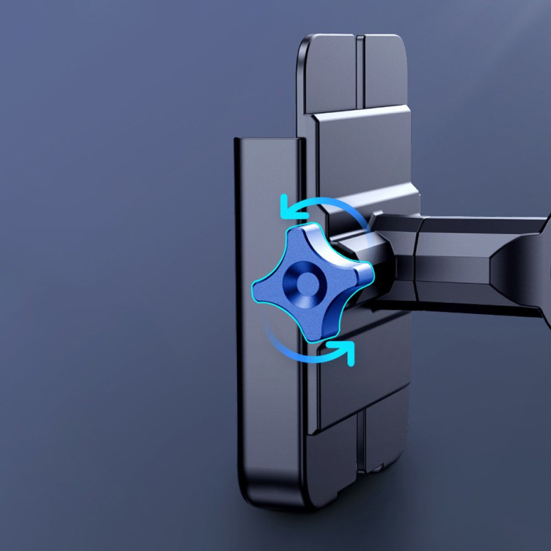 Motociklo vairo telefono laikiklis juodas