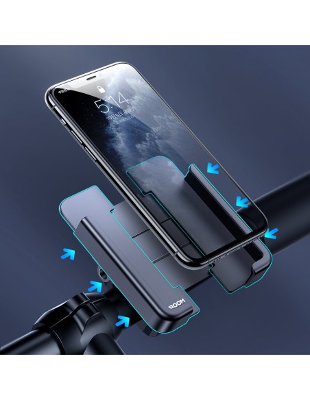 Motociklo vairo telefono laikiklis juodas Motociklo vairo telefono laikiklis juodas