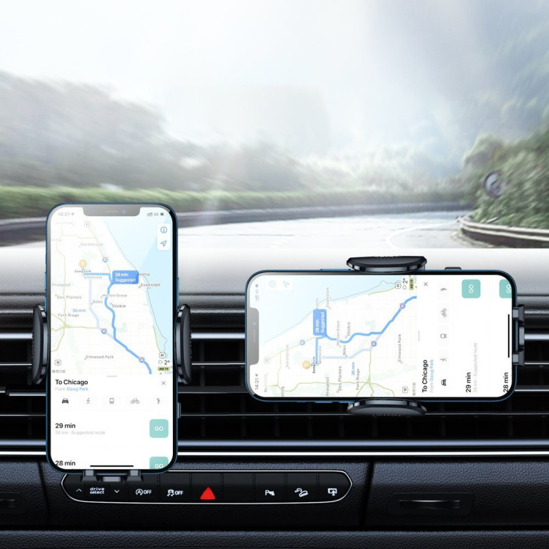 Automobilinio telefono spaustuko laikiklis orlaidei juodas