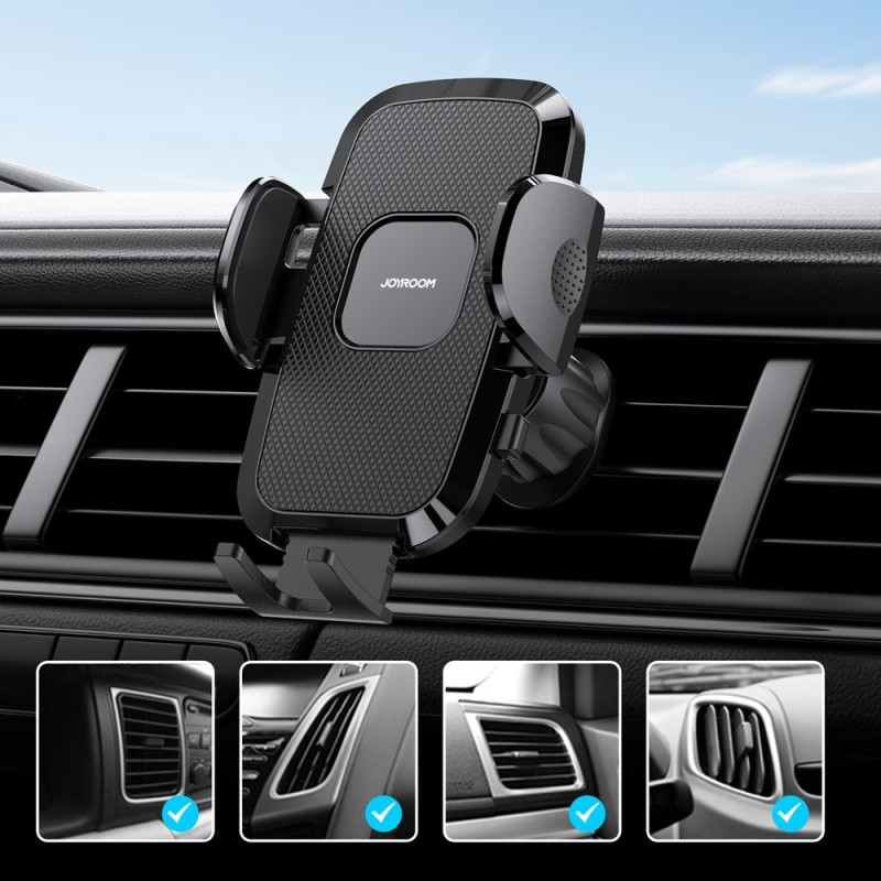 Automobilinio telefono spaustuko laikiklis orlaidei juodas