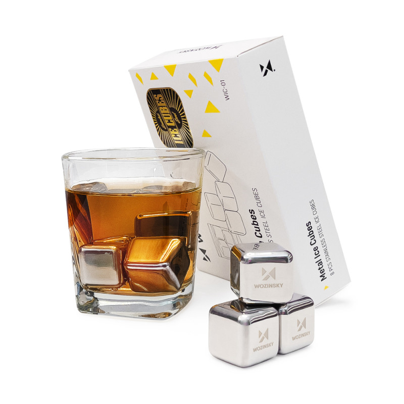 Metaliniai plieniniai ledo kubeliai gėrimų gėrimams