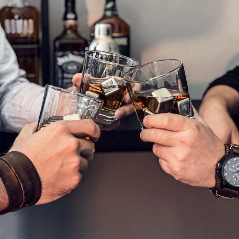 Metaliniai plieniniai ledo kubeliai gėrimų gėrimams