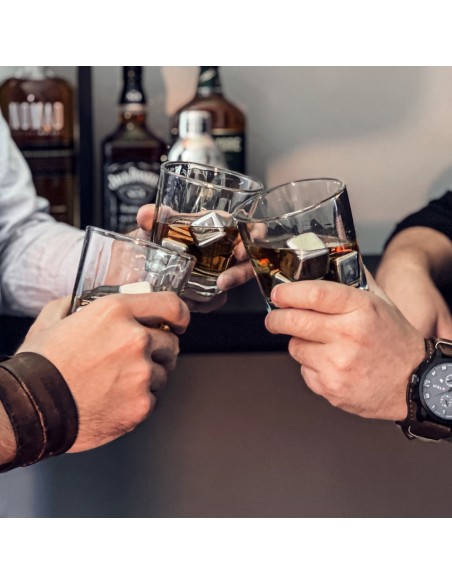 Metaliniai plieniniai ledo kubeliai gėrimų gėrimams