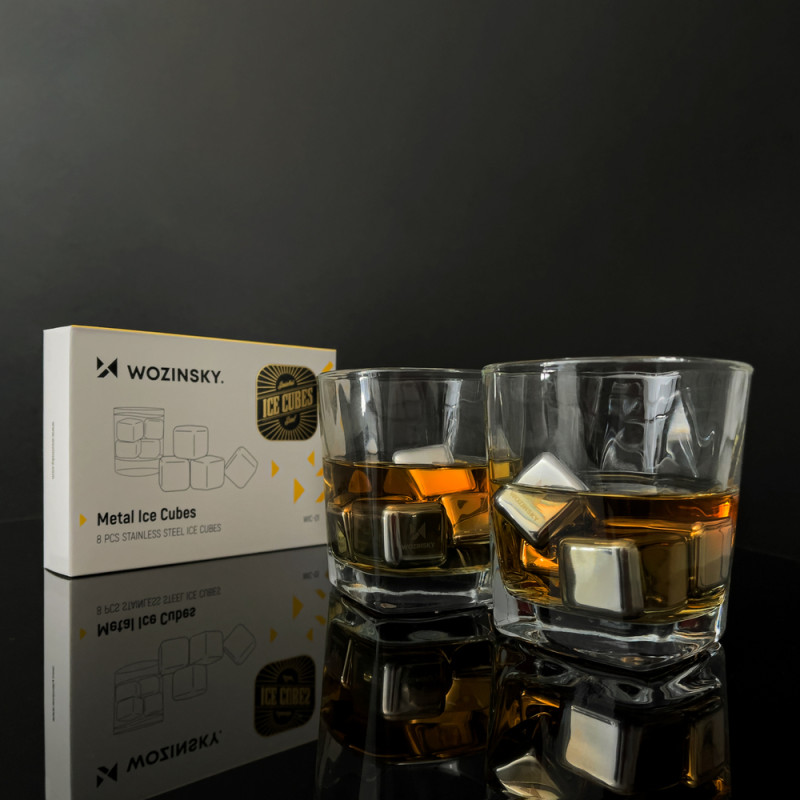 Metaliniai plieniniai ledo kubeliai gėrimų gėrimams