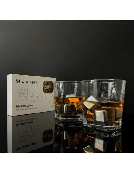 Metaliniai plieniniai ledo kubeliai gėrimų gėrimams