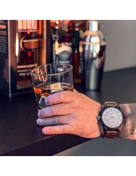 Metaliniai plieniniai ledo kubeliai gėrimų gėrimams