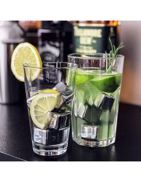 Metaliniai plieniniai ledo kubeliai gėrimų gėrimams