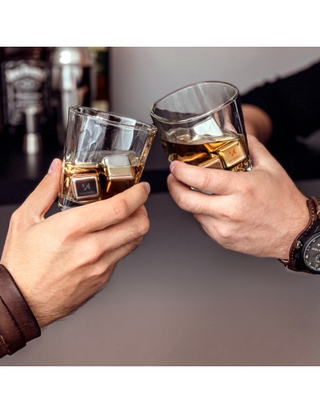 Metaliniai plieniniai ledo kubeliai gėrimų gėrimams