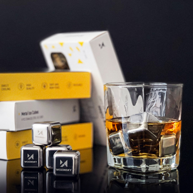 Metaliniai plieniniai ledo kubeliai gėrimų gėrimams