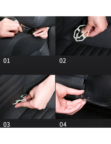 Automobilinis laikiklis sėdynės užvalkalui rudas