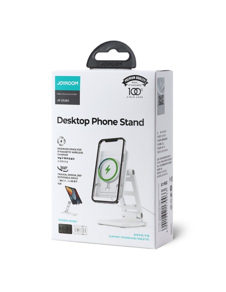 Baltas sulankstomas telefono laikiklis Baltas sulankstomas telefono laikiklis