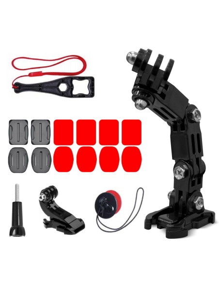 Šalmo tvirtinimo priedų rinkinys sporto kamerai GoPro DJI Insta360 SJCam Eken Šalmo tvirtinimo priedų rinkinys sporto kamerai GoPro DJI Insta360 SJCam Eken