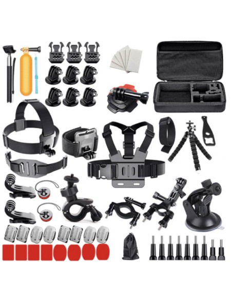 Pritvirtinimo priedų rinkinys, skirtas sporto kamerai GoPro DJI Insta360 SJCam Eken 67in1 Pritvirtinimo priedų rinkinys, skirtas sporto kamerai GoPro DJI Insta360 SJCam Eken 67in1
