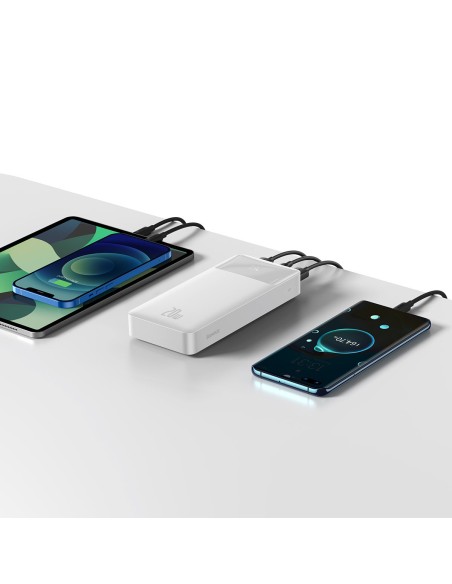 Bipow greito įkrovimo maitinimo blokas 20000mAh USB-A microUSB laidas 0,25m baltas