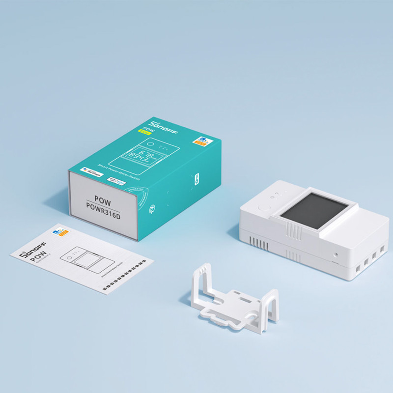 WiFi relė su energijos suvartojimo matavimo funkcija 16A balta POW Elite POWR316D