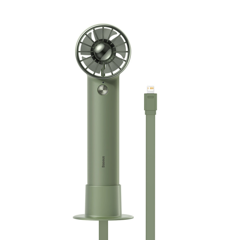 Mini ventiliatorius + maitinimo blokas 4000 mAh su įmontuotu Lightning green laidu