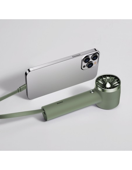 Mini ventiliatorius + maitinimo blokas 4000 mAh su įmontuotu Lightning green laidu Mini ventiliatorius + maitinimo blokas 4000 mAh su įmontuotu Lightning green laidu