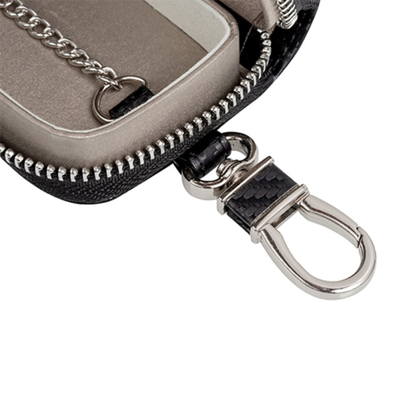 Radijo bangas blokuojantis automobilio raktų dėklas Faraday juodas