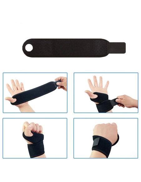 Riešo stabilizatoriai Velcro petnešėlių juosta juoda - 2 vnt