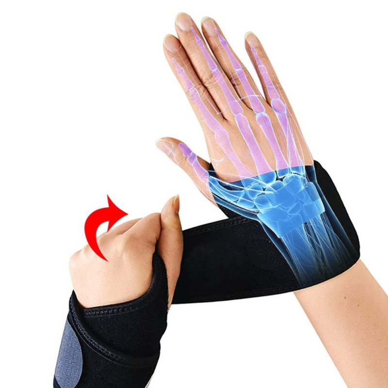 Riešo stabilizatoriai Velcro petnešėlių juosta juoda - 2 vnt