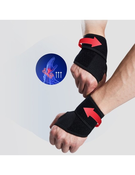 Riešo stabilizatoriai Velcro petnešėlių juosta juoda - 2 vnt