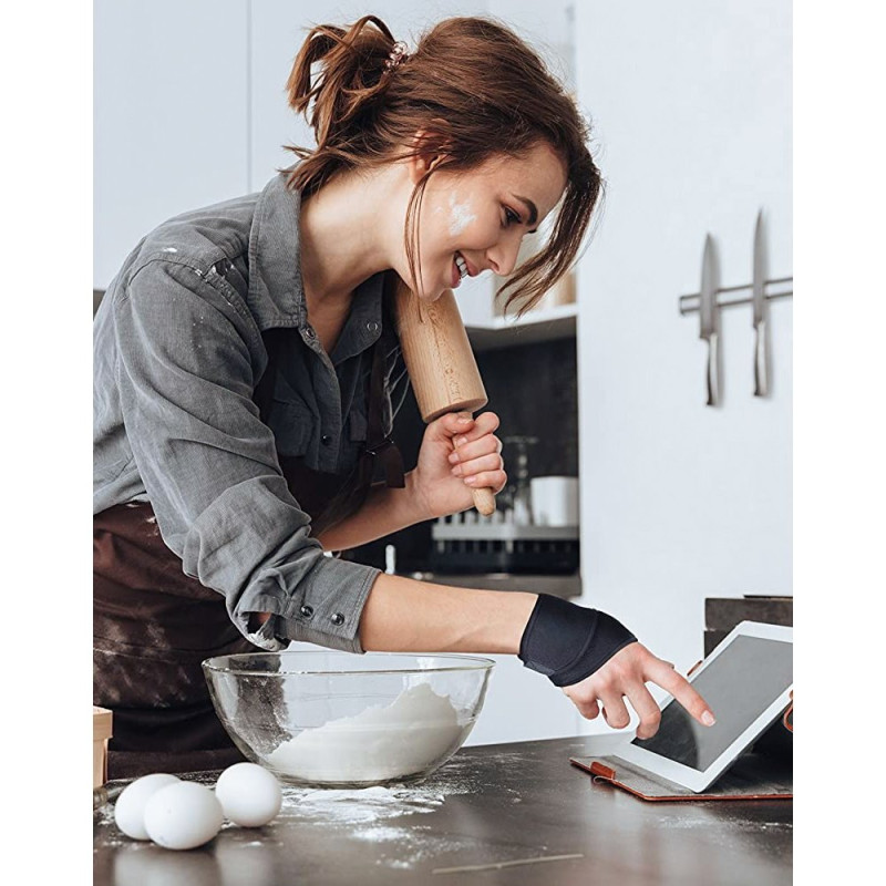 Riešo stabilizatoriai Velcro petnešėlių juosta juoda - 2 vnt