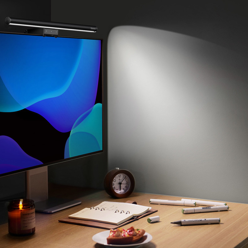 LED monitoriaus apšvietimas darbalaukio ekrano ekrano apšvietimas juodas i-wok2
