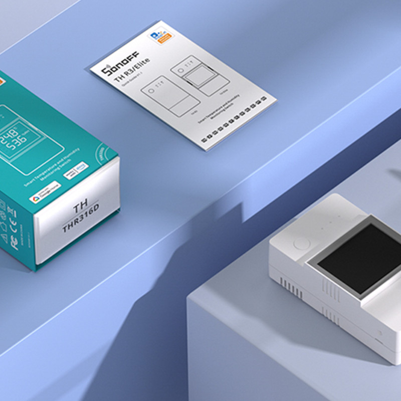 WiFi relė su drėgmės ir temperatūros matavimo funkcija 20A RJ9 Sonoff THR320D