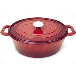 Raudono emalio ketaus puodas 4 l - Hendi 626849