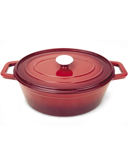 Raudono emalio ketaus puodas 4 l - Hendi 626849