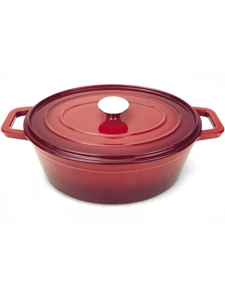 Raudono emalio ketaus puodas 7 l - Hendi 626825